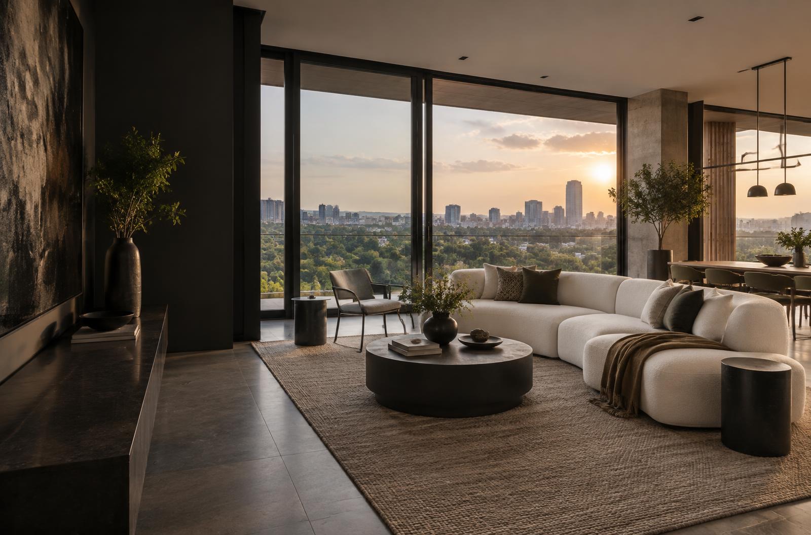Contemporary South African apartment living space